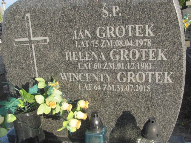 Helena Grotek 1921 Jasieniec - Grobonet - Wyszukiwarka osób pochowanych