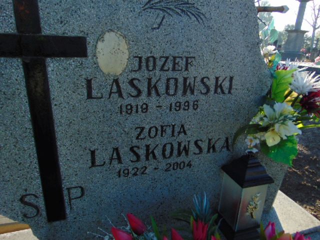 Zofia Laskowska 1922 Jasieniec - Grobonet - Wyszukiwarka osób pochowanych